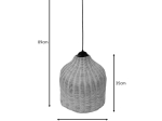 ΦΩΤΙΣΤΙΚΟ ΟΡΟΦΗΣ ZIQUEL INART RATTAN ΣΕ ΦΥΣΙΚΗ ΑΠΟΧΡΩΣΗ Φ42X89ΕΚ