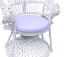 ΠΟΛΥΘΡΟΝΑ DOROTHY INART ΜΕ ΛΕΥΚΟ ΜΑΞΙΛΑΡΙ-ΛΕΥΚΟ RATTAN 115X57X150ΕΚ