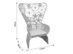 ΠΟΛΥΘΡΟΝΑ JAKE INART ΜΕ ΜΠΕΖ ΜΑΞΙΛΑΡΙ-ΦΥΣΙΚΟ RATTAN 110X82X145ΕΚ