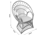 ΠΟΛΥΘΡΟΝΑ BOLONI INART ΜΕ ΜΠΕΖ ΜΑΞΙΛΑΡΙ-ΦΥΣΙΚΟ RATTAN 100X67X120ΕΚ