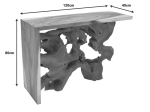 ΚΟΝΣΟΛΑ JAKO INART ΦΥΣΙΚΟ ΜΑΣΙΦ ΞΥΛΟ TEAK 120X40X80ΕΚ