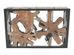 ΚΟΝΣΟΛΑ DONIS INART ΦΥΣΙΚΟ-ΜΑΥΡΟ ΜΑΣΙΦ ΞΥΛΟ TEAK 120X40X75ΕΚ