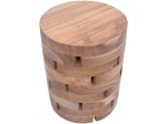 ΣΚΑΜΠΟ SHARD INART ΦΥΣΙΚΟ ΜΑΣΙΦ ΞΥΛΟ TEAK Φ35X45ΕΚ
