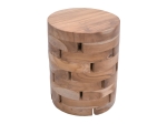 ΣΚΑΜΠΟ SHARD INART ΦΥΣΙΚΟ ΜΑΣΙΦ ΞΥΛΟ TEAK Φ35X45ΕΚ