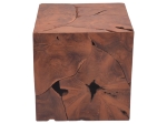 ΣΚΑΜΠΟ BOXY INART ΦΥΣΙΚΟ ΜΑΣΙΦ ΞΥΛΟ TEAK 40X40X40ΕΚ