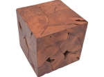 ΣΚΑΜΠΟ BOXY INART ΦΥΣΙΚΟ ΜΑΣΙΦ ΞΥΛΟ TEAK 40X40X40ΕΚ