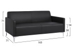ΣΕΤ 2 ΤΜΧ ΚΑΝΑΠΕΣ 3ΘΕΣΙΟΣ ΚΑΙ 2ΘΕΣΙΟΣ NELLIE HM11274.01 ΜΑΥΡΟ ΧΡΩΜΑ