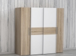ΝΤΟΥΛΑΠΑ ΡΟΥΧΩΝ CLOSET PAKOWORLD ΤΕΤΡΑΦΥΛΛΗ SONOMA OAK-ΛΕΥΚΟ ΜΕΛΑΜΙΝΗΣ 200X61.5X190.5ΕΚ