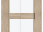 ΝΤΟΥΛΑΠΑ ΡΟΥΧΩΝ CLOSET PAKOWORLD ΤΕΤΡΑΦΥΛΛΗ SONOMA OAK-ΛΕΥΚΟ ΜΕΛΑΜΙΝΗΣ 200X61.5X190.5ΕΚ