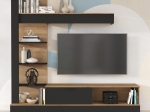 ΣΥΝΘΕΤΟ ΣΑΛΟΝΙΟΥ DRANKO PAKOWORLD ΜΑΥΡΟ-OAK ΜΕΛΑΜΙΝΗΣ 205X41.5X192ΕΚ