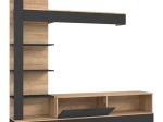 ΣΥΝΘΕΤΟ ΣΑΛΟΝΙΟΥ DRANKO PAKOWORLD ΜΑΥΡΟ-OAK ΜΕΛΑΜΙΝΗΣ 205X41.5X192ΕΚ