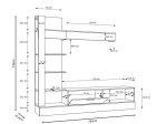 ΣΥΝΘΕΤΟ ΣΑΛΟΝΙΟΥ DRANKO PAKOWORLD ΜΑΥΡΟ-OAK ΜΕΛΑΜΙΝΗΣ 205X41.5X192ΕΚ
