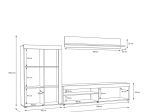 ΣΥΝΘΕΤΟ ΣΑΛΟΝΙΟΥ ZORBI PAKOWORLD ΛΕΥΚΟ-SONOMA OAK ΜΕΛΑΜΙΝΗΣ 265X41X158.5ΕΚ