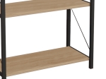 ΒΙΒΛΙΟΘΗΚΗ JACKREY PAKOWORLD OAK ΜΕΛΑΜΙΝΗΣ-ΜΑΥΡΟ ΜΕΤΑΛΛΟ 60X30X114ΕΚ