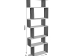 ΒΙΒΛΙΟΘΗΚΗ IOLMI PAKOWORLD ΑΝΘΡΑΚΙ-OAK ΜΕΛΑΜΙΝΗΣ 60X19.5X160ΕΚ