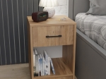ΚΟΜΟΔΙΝΟ PONIL PAKOWORLD OAK ΜΕΛΑΜΙΝΗΣ 41X41X54.5ΕΚ