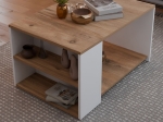 ΤΡΑΠΕΖΙ ΣΑΛΟΝΙΟΥ NOIL PAKOWORLD OAK-ΛΕΥΚΟ ΜΕΛΑΜΙΝΗΣ 90X60X48ΕΚ