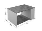 ΤΡΑΠΕΖΙ ΣΑΛΟΝΙΟΥ NOIL PAKOWORLD OAK-ΛΕΥΚΟ ΜΕΛΑΜΙΝΗΣ 90X60X48ΕΚ