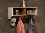 ΚΡΕΜΑΣΤΡΑ ΤΟΙΧΟΥ GYRZI PAKOWORLD OAK-ΛΕΥΚΟ ΜΕΛΑΜΙΝΗΣ 84X18X30ΕΚ