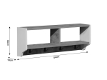 ΚΡΕΜΑΣΤΡΑ ΤΟΙΧΟΥ GYRZI PAKOWORLD OAK-ΛΕΥΚΟ ΜΕΛΑΜΙΝΗΣ 84X18X30ΕΚ