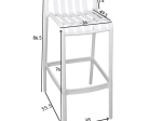 ΣΚΑΜΠΟ ΜΠΑΡ ZOI PAKOWORLD PP ΣΕ ΑΠΟΧΡΩΣΗ CAPPUCINO 36X56X87ΕΚ