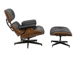 ΠΟΛΥΘΡΟΝΑ-ΥΠΟΠΟΔΙΟ RELAX JENNA PAKOWORLD ΜΑΥΡΟ PU- PLYWOOD ΚΑΡΥΔΙ-ΒΑΣΗ ΧΡΩΜΙΟΥ 82X92X82ΕΚ