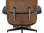 ΠΟΛΥΘΡΟΝΑ-ΥΠΟΠΟΔΙΟ RELAX JENNA PAKOWORLD ΜΑΥΡΟ PU- PLYWOOD ΚΑΡΥΔΙ-ΒΑΣΗ ΧΡΩΜΙΟΥ 82X92X82ΕΚ