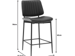 ΣΚΑΜΠΟ-ΜΠΑΡ KATHY PAKOWORLD ΜΑΥΡΟ PU-ΚΑΡΥΔΙ ΜΕΤΑΛΛΟ 48.5X52.5X96ΕΚ