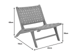 ΠΟΛΥΘΡΟΝΑ FOLDERE PAKOWORLD ΦΥΣΙΚΟ TEAK ΞΥΛΟ-PE ΣΧΟΙΝΙ 65X78X68ΕΚ