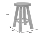 ΣΚΑΜΠΟ VERENITY PAKOWORLD TEAK ΞΥΛΟ ΣΕ ΦΥΣΙΚΗ ΑΠΟΧΡΩΣΗ Φ30X45ΕΚ