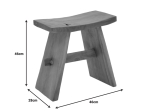 ΣΚΑΜΠΟ SHOGUN PAKOWORLD TEAK ΞΥΛΟ ΣΕ ΦΥΣΙΚΗ ΑΠΟΧΡΩΣΗ 46X28X46ΕΚ