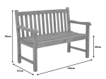 ΚΑΝΑΠΕΣ NAT PAKOWORLD TEAK ΞΥΛΟ ΣΕ ΦΥΣΙΚΗ ΑΠΟΧΡΩΣΗ 120X57X96ΕΚ