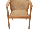 ΠΟΛΥΘΡΟΝΑ GRANNY PAKOWORLD TEAK WOOD ΚΑΙ ΣΥΝΘΕΤΙΚΟ ΣΧΟΙΝΙ ΣΕ ΦΥΣΙΚΗ ΑΠΟΧΡΩΣΗ 60X60X82ΕΚ