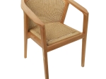 ΠΟΛΥΘΡΟΝΑ GRANNY PAKOWORLD TEAK WOOD ΚΑΙ ΣΥΝΘΕΤΙΚΟ ΣΧΟΙΝΙ ΣΕ ΦΥΣΙΚΗ ΑΠΟΧΡΩΣΗ 60X60X82ΕΚ