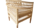 ΠΟΛΥΘΡΟΝΑ NECORIAN PAAKOWORLD TEAK ΞΥΛΟ ΜΕ PE RATTAN ΣΕ ΦΥΣΙΚΗ ΑΠΟΧΡΩΣΗ ΚΑΙ ΛΕΥΚΟ ΜΑΞΙΛΑΡΙ 80X70X87ΕΚ