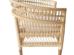 ΠΟΛΥΘΡΟΝΑ NECORIAN PAAKOWORLD TEAK ΞΥΛΟ ΜΕ PE RATTAN ΣΕ ΦΥΣΙΚΗ ΑΠΟΧΡΩΣΗ ΚΑΙ ΛΕΥΚΟ ΜΑΞΙΛΑΡΙ 80X70X87ΕΚ