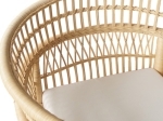 ΠΟΛΥΘΡΟΝΑ NECORIAN PAAKOWORLD TEAK ΞΥΛΟ ΜΕ PE RATTAN ΣΕ ΦΥΣΙΚΗ ΑΠΟΧΡΩΣΗ ΚΑΙ ΛΕΥΚΟ ΜΑΞΙΛΑΡΙ 80X70X87ΕΚ