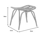 ΣΚΑΜΠΟ VREBOR PAKOWORLD RATTAN ΣΕ ΦΥΣΙΚΗ ΑΠΟΧΡΩΣΗ 53X41X46ΕΚ
