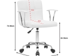 ΚΑΡΕΚΛΑ ΓΡΑΦΕΙΟΥ BULECO PAKOWORLD PU ΣΕ ΛΕΥΚΗ ΑΠΟΧΡΩΣΗ 56X46X74-86ΕΚ