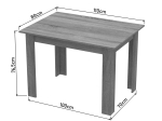 ΤΡΑΠΕΖΙ MANKA PAKOWORLD ΣΕ WENGE ΑΠΟΧΡΩΣΗ 110X80X77ΕΚ