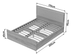 ΚΡΕΒΑΤΙ ΔΙΠΛΟ VITA PLUS PAKOWORLD ΣΕ SONOMA ΑΠΟΧΡΩΣΗ 160X200ΕΚ