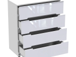 ΣΥΡΤΑΡΙΕΡΑ AFINA PAKOWORLD MDF ΣΕ ΛΕΥΚΗ GLOSSY ΑΠΟΧΡΩΣΗ 90X44X101ΕΚ
