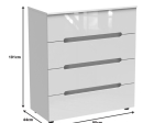 ΣΥΡΤΑΡΙΕΡΑ AFINA PAKOWORLD MDF ΣΕ ΛΕΥΚΗ GLOSSY ΑΠΟΧΡΩΣΗ 90X44X101ΕΚ