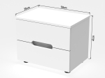 ΚΟΜΟΔΙΝΟ AFINA PAKOWORLD MDF ΣΕ ΛΕΥΚΗ GLOSSY ΑΠΟΧΡΩΣΗ 50X35X41ΕΚ
