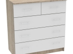 ΣΥΡΤΑΡΙΕΡΑ KUMODE PAKOWORLD ΣΕ SONOMA-ΛΕΥΚΗ ΑΠΟΧΡΩΣΗ 80X45X85ΕΚ