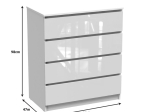 ΣΥΡΤΑΡΙΕΡΑ DICAMA PAKOWORLD MDF ΣΕ ΛΕΥΚΗ GLOSSY ΑΠΟΧΡΩΣΗ 85.5X47X98ΕΚ