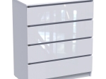 ΣΥΡΤΑΡΙΕΡΑ DICAMA PAKOWORLD MDF ΣΕ ΛΕΥΚΗ GLOSSY ΑΠΟΧΡΩΣΗ 85.5X47X98ΕΚ