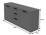 ΜΠΟΥΦΕΣ DOHA PAKOWORLD ΣΕ ΑΝΘΡΑΚΙ ΑΠΟΧΡΩΣΗ 180X45X80.5ΕΚ