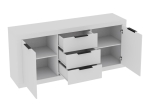 ΜΠΟΥΦΕΣ DOHA PAKOWORLD ΣΕ ΛΕΥΚΗ ΑΠΟΧΡΩΣΗ 180X45X80.5ΕΚ