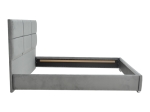 ΚΡΕΒΑΤΙ ΔΙΠΛΟ CANTER PAKOWORLD ΥΦΑΣΜΑ ΣΕ ΓΚΡΙ ΑΠΟΧΡΩΣΗ 160X200ΕΚ